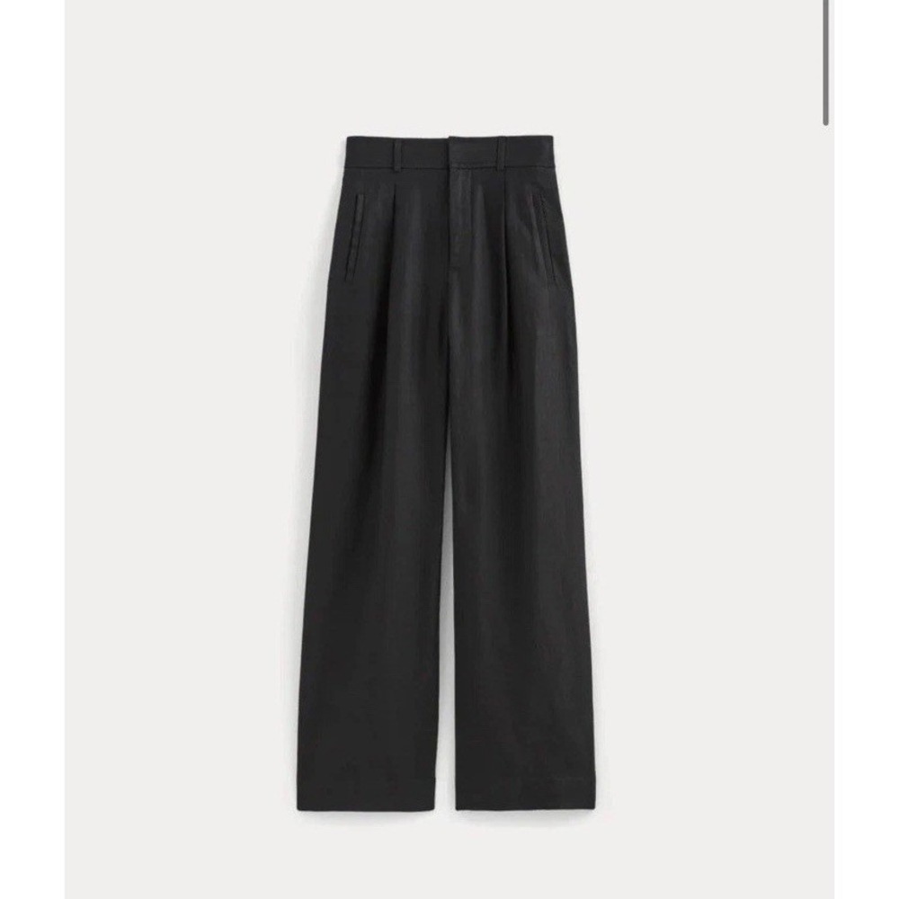 Everlane NWT The Lyocell Way High Black Drape Wide Leg Pants Size 12 Dress Pants